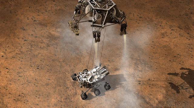 NASA image: Curiosity Touching Down, Artist Concept