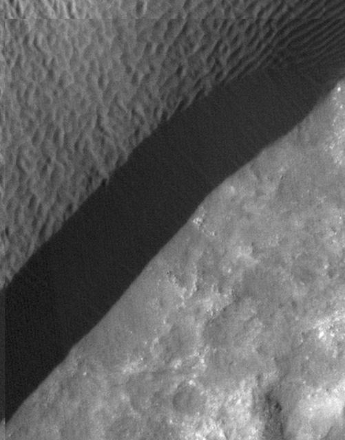 NASA image: Rippling Dune Front in Herschel Crater on Mars