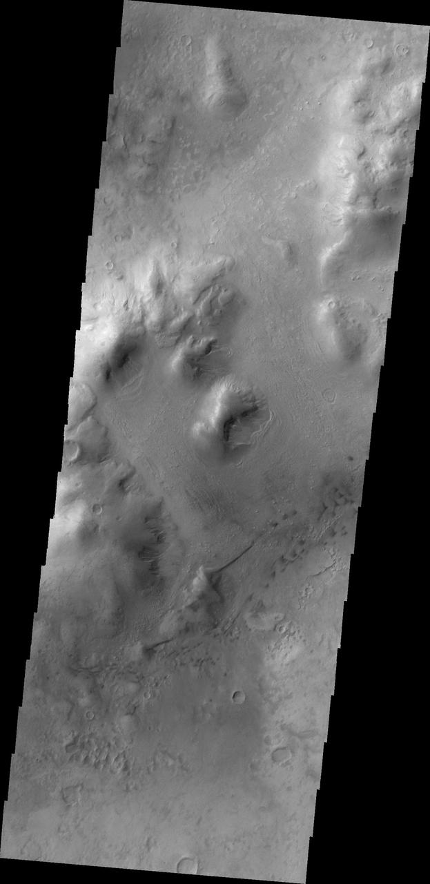The dunes in this image captured by NASA 2001 Mars Odyssey spacecraft are located on the floor of Lohse Crater.