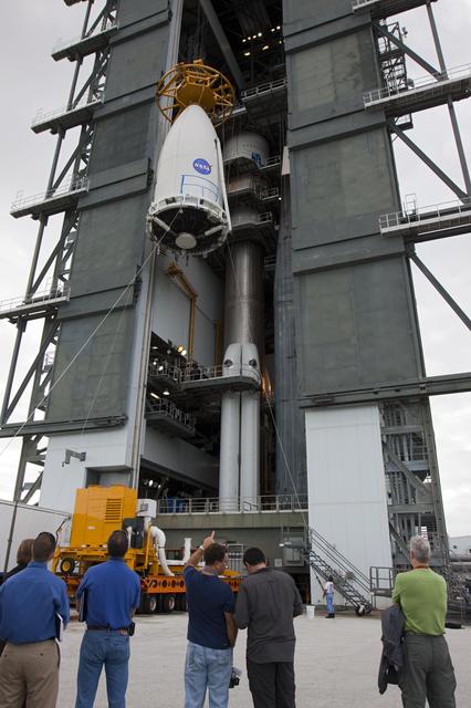 NASA image: Hoisting NASA Mars Science Laboratory Onto Its Atlas V