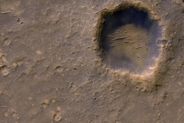 NASA image: Spirit Lander and Bonneville Crater in Color