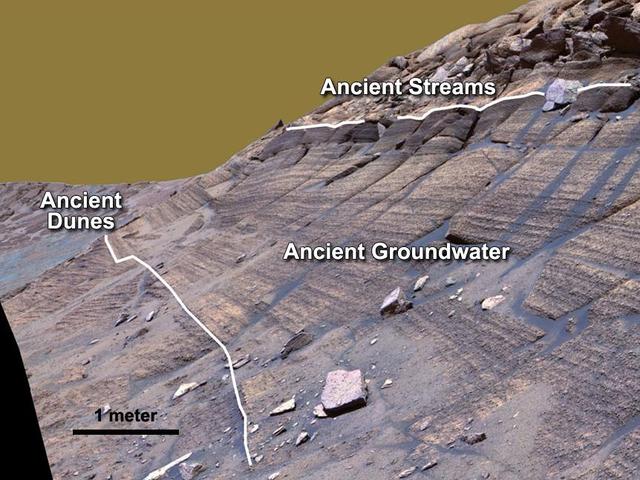 NASA image: Layers in Burns Cliff Examined by Opportunity