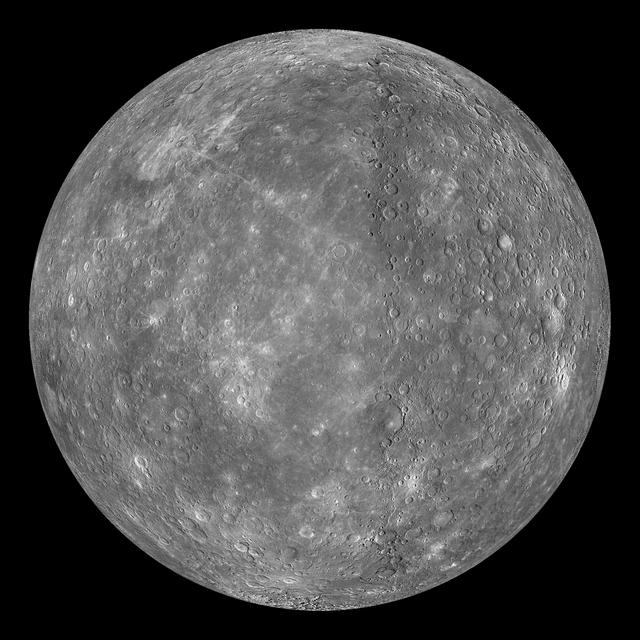 NASA image: Mercury Globe: 0°N, 270°E