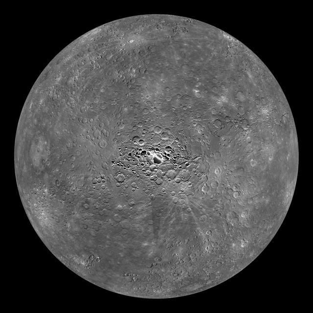 NASA image: Mercury Globe: South Pole