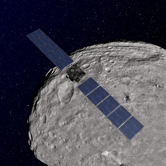 Dawn Orbiting Vesta Artist Concept