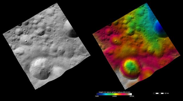 NASA image: Topography and Albedo Image of Gegania Crater