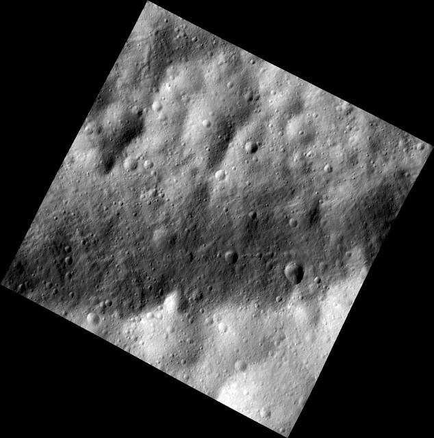 NASA image: Trough in Dark and Bright on Vesta
