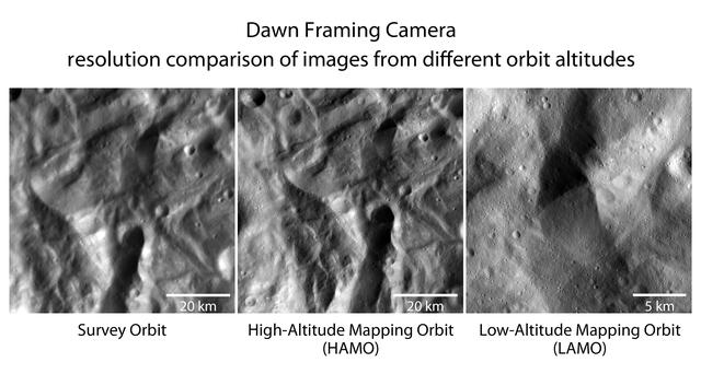 NASA image: Closer and Closer to the Vesta Surface
