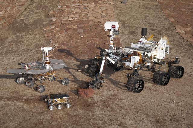 NASA image: Three Generations in Mars Yard, High Viewpoint