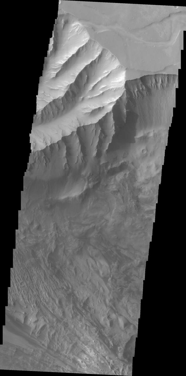 This image from NASA 2001 Mars Odyssey spacecraft shows part of Candor Chasma.