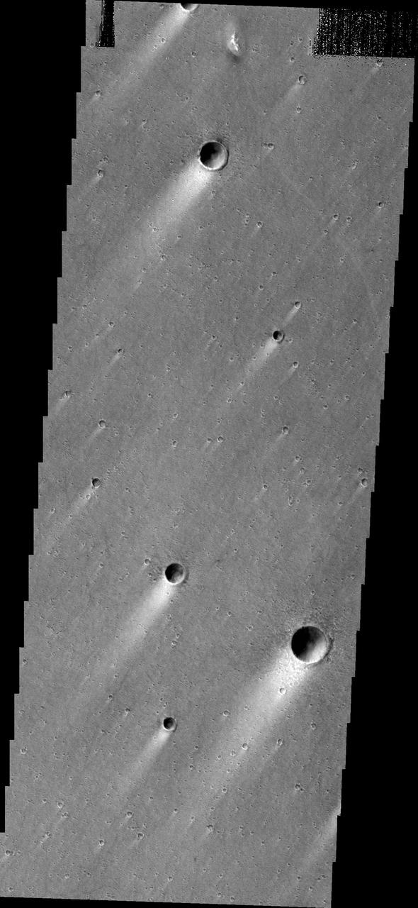 Windstreaks located in Chryse Planitia as seen by NASA 2001 Mars Odyssey spacecraft.