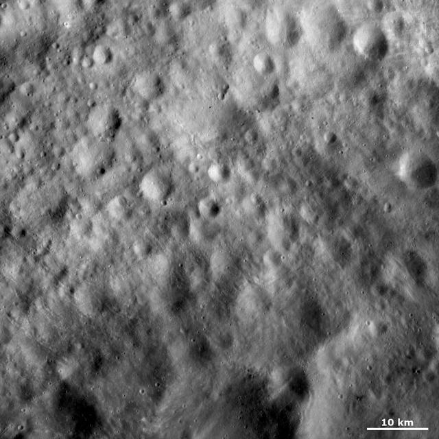 NASA image: Old Cratered Terrain on Vesta Equator