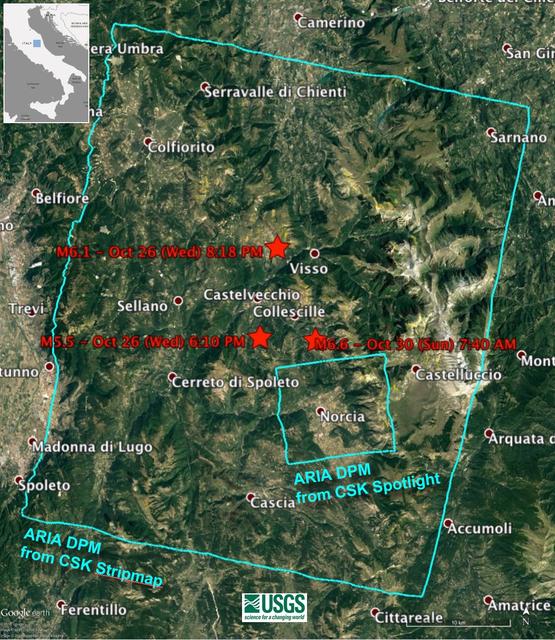 NASA image: Damage Map of Latest Italian Quake Produced by NASA