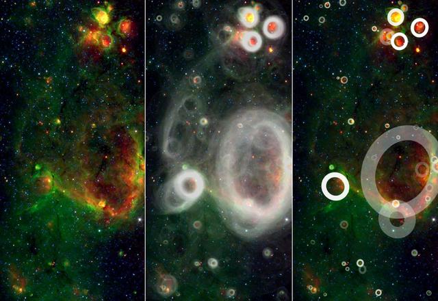 NASA image: Finding Bubbles in the Milky Way