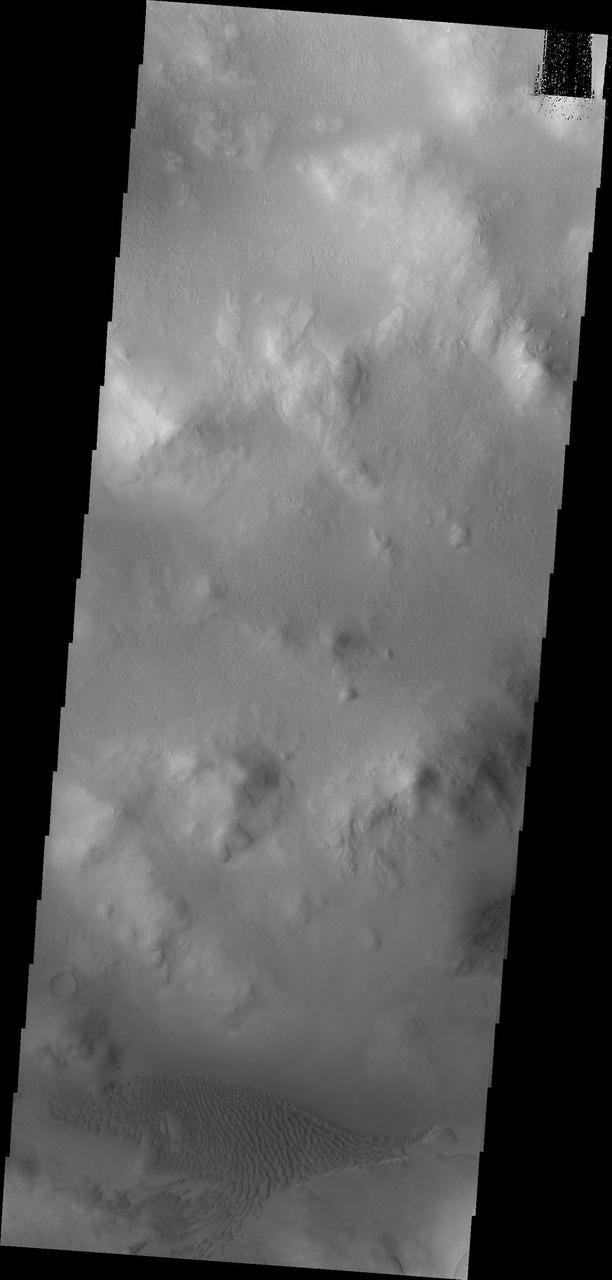 This image captured by NASA 2001 Mars Odyssey spacecraft shows dunes in located on the floor of Lyot Crater.