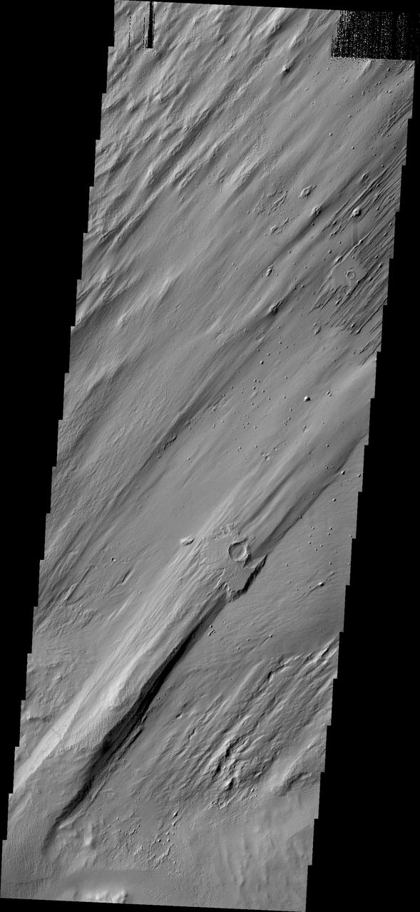 When a large impact occurs it vaporizes the surface and deposits hot debris around the newly formed crater as shown in this image captured by NASA 2001 Mars Odyssey spacecraft.