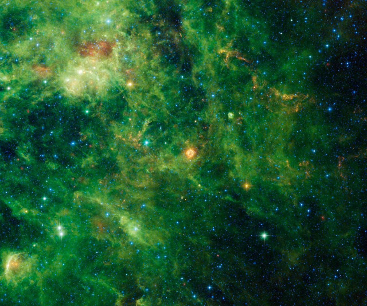 Listed as Cassiopeia A, this remnant of the supernova is one of the brightest radio sources in the known universe. More recently, NASA WISE telescope detected infrared echoes of the flash of light rippling outwards from the supernova.