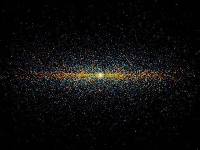 NASA image: Edge-on View of Near-Earth Asteroids