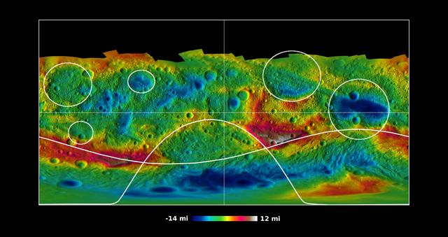NASA image: Global Topography of Vesta