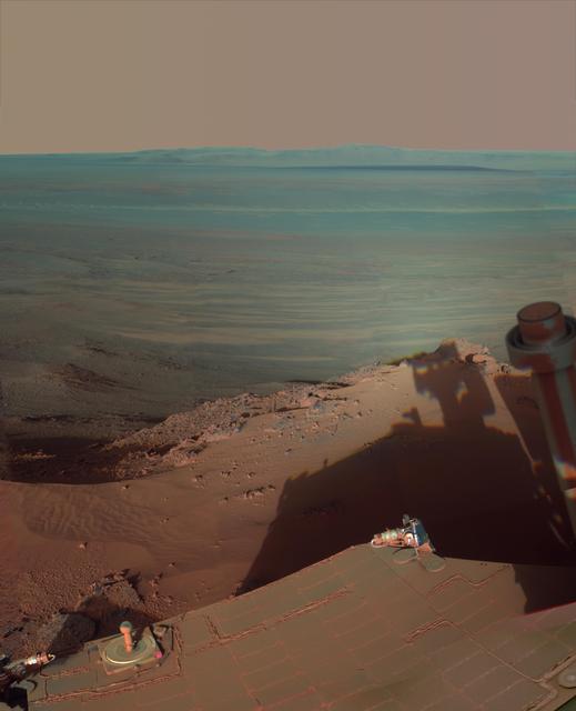 NASA image: Late Afternoon Shadows at Endeavour Crater on Mars