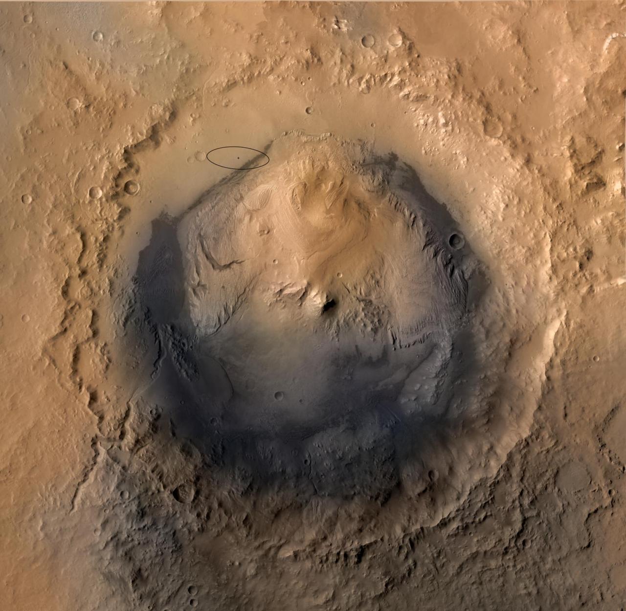 Destination Gale Crater in August 2012
