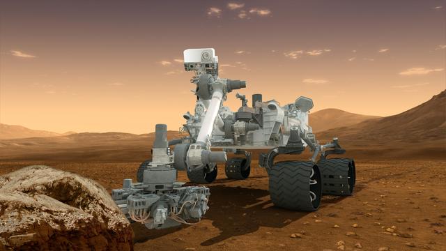 Curiosity -- Robot Geologist and Chemist in One! Artist Concept
