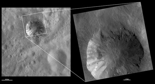 NASA image: HAMO and LAMO Images of Cornelia Crater