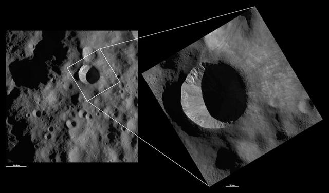NASA image: HAMO and LAMO Images of Arruntia Crater