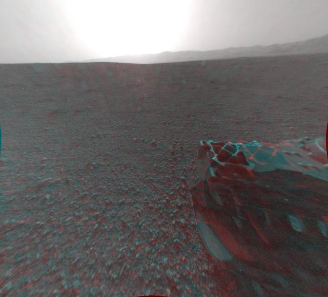 NASA image: 3-D View from Behind Curiosity