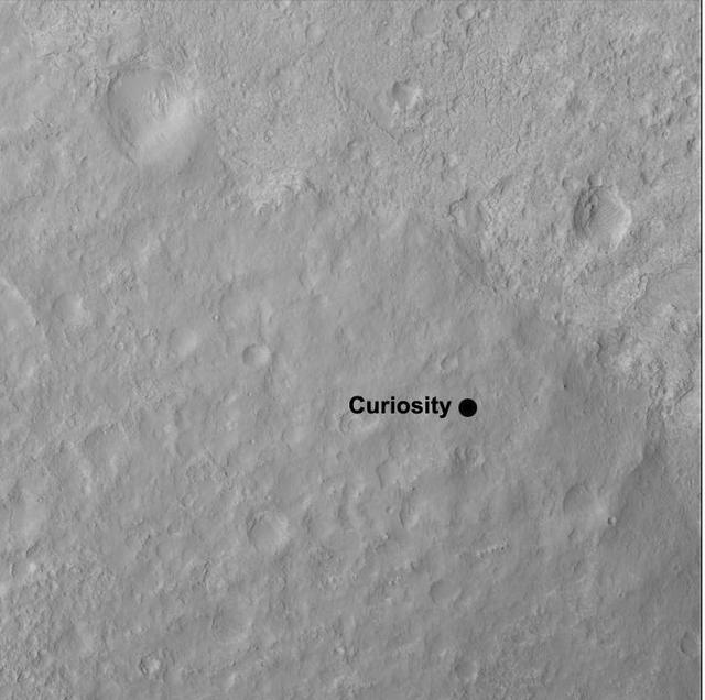 This image shows the quadrangle where NASA Curiosity rover landed, within the expansive Gale Crater. The mission science team has divided the landing region into several square quadrangles, or quads, of interest about 1-mile 1.3-kilometers wide.