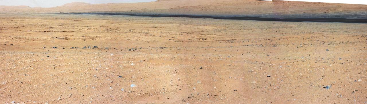 This mosaic from the Mast Camera on NASA Curiosity rover shows the view looking toward the Glenelg area, where three different terrain types come together.