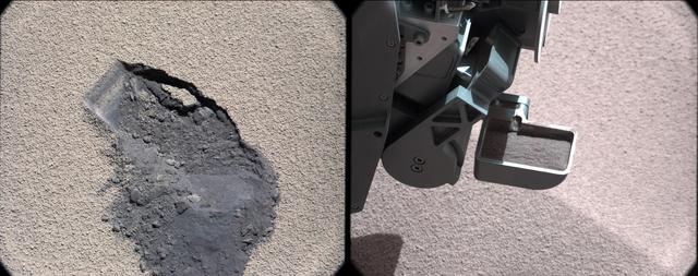 NASA image: Curiosity Digs In