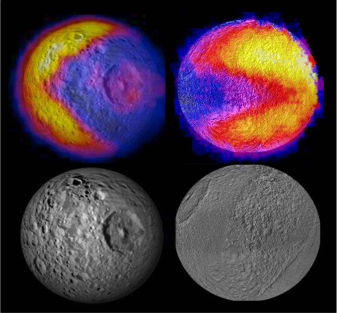 Scientists with NASA Cassini mission have spotted two features shaped like the 1980s video game icon Pac-Man on moons of Saturn. One was observed on the moon Mimas in 2010 and the latest was observed on the moon Tethys.