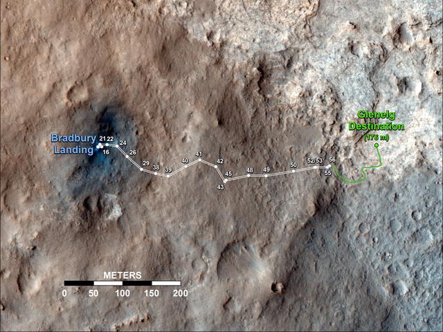 NASA image: Curiosity Travels Through Sol 56