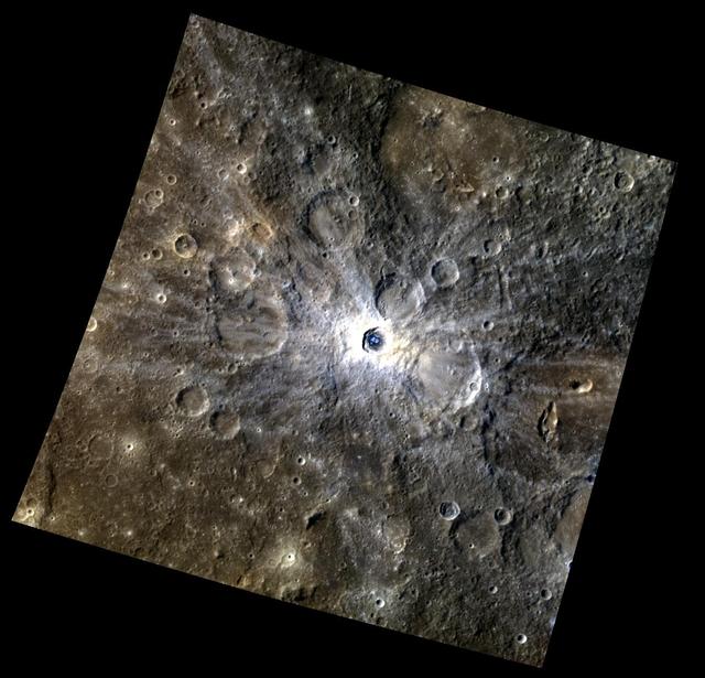 NASA image: A Crater with a Blueberry Center