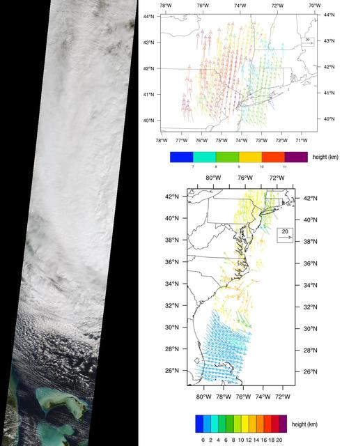 NASA image: NASA Spacecraft Imagery Shows Hurricane Sandy Wind Flow