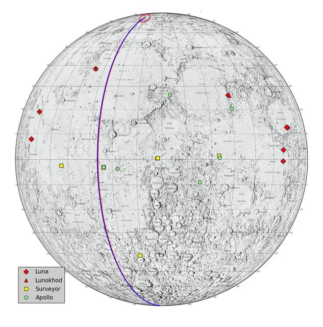 NASA image: Lunar Heritage Sites and GRAIL Final Mile