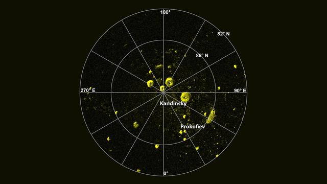 Radar Image of Mercury North Pole