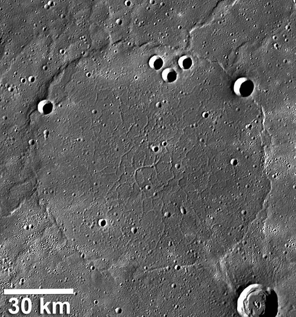 NASA image: Ridge and Trough System on Mercury