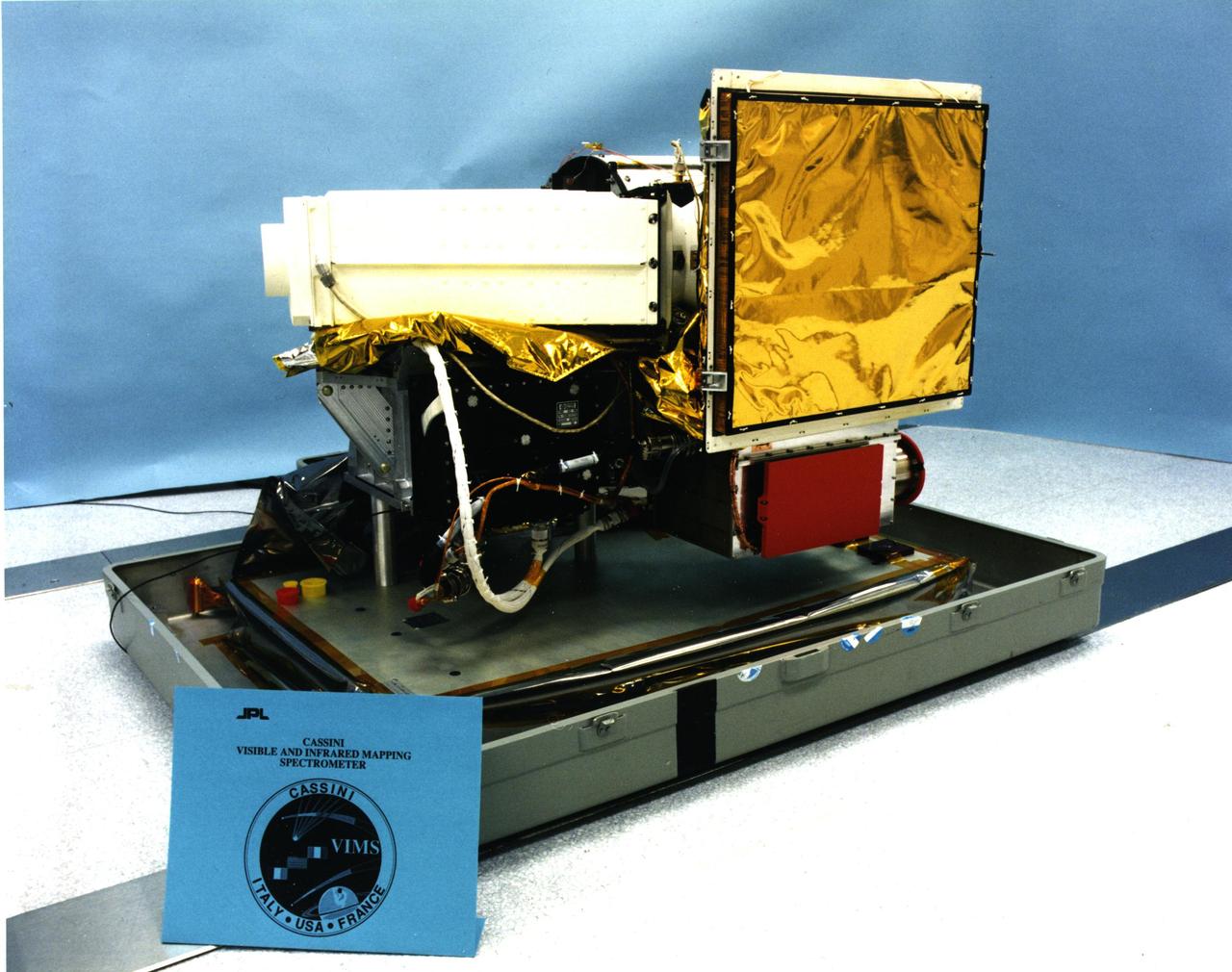 This image shows the visual and infrared mapping spectrometer instrument just before it was attached to NASA Cassini spacecraft. Cassini launched in 1997 and has been exploring the Saturn system since 2004.