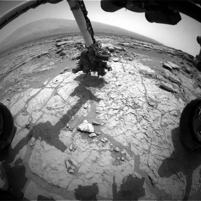 NASA image: Curiosity Drill in Place for Load Testing Before Drilling