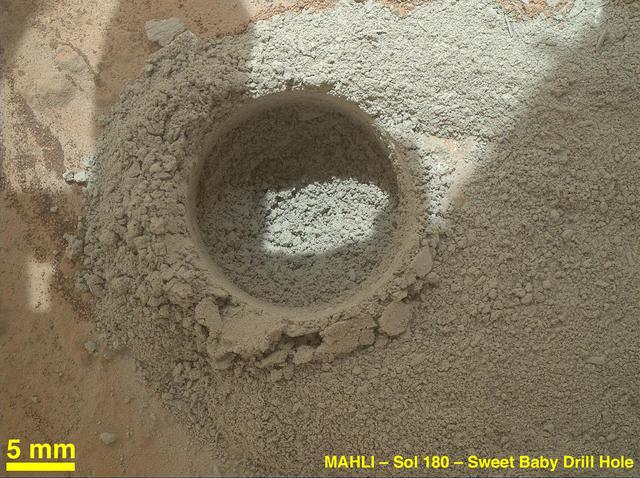 NASA image: Close-Up After Preparatory Test of Drilling on Mars