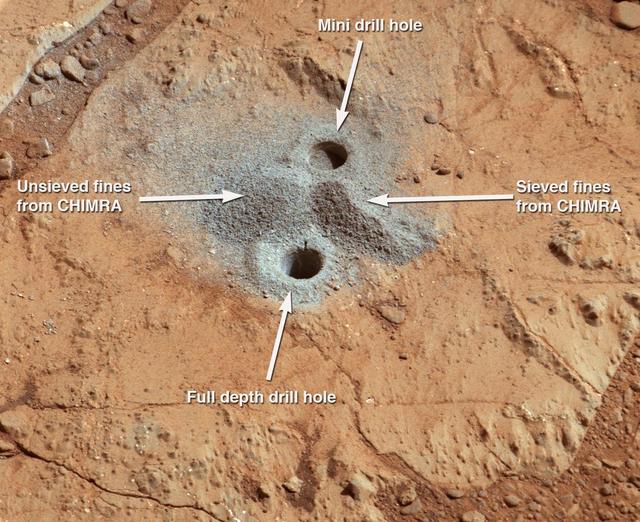 NASA image: Dust from Mars Drilling: Tailings and Discard Piles