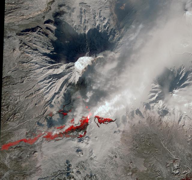 NASA image: NASA Satellite Captures New Russian Volcanic Eruption