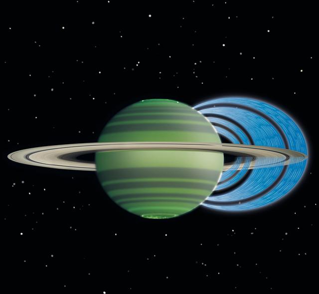 NASA image: Saturn Ring Rain Artist Concept