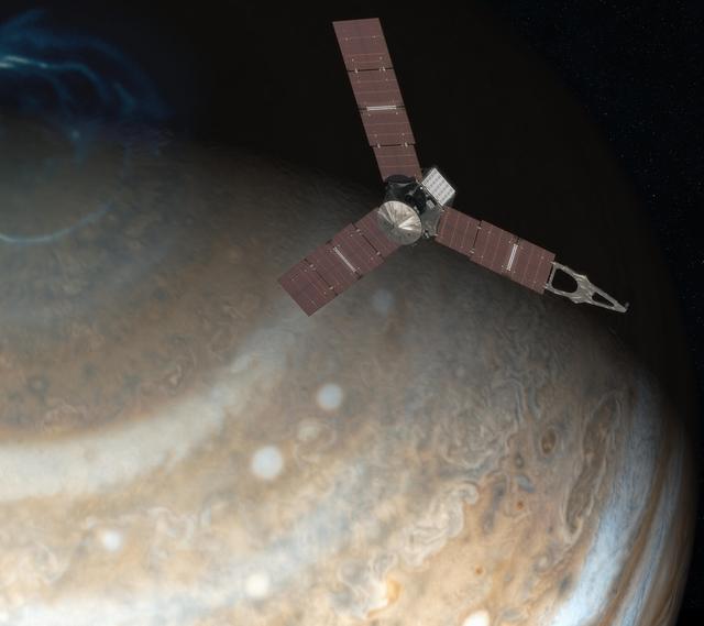 NASA image: Juno Above Jupiter Pole Artist Concept