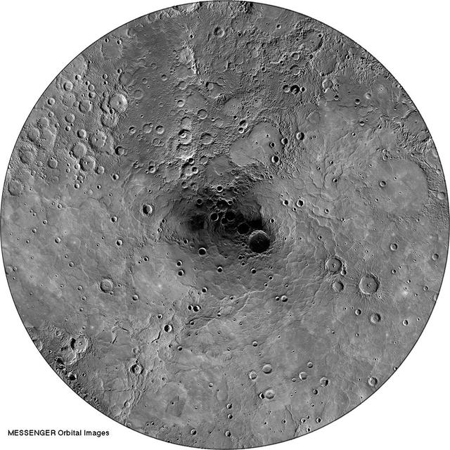 Orbital Mosaic of Mercury North Pole