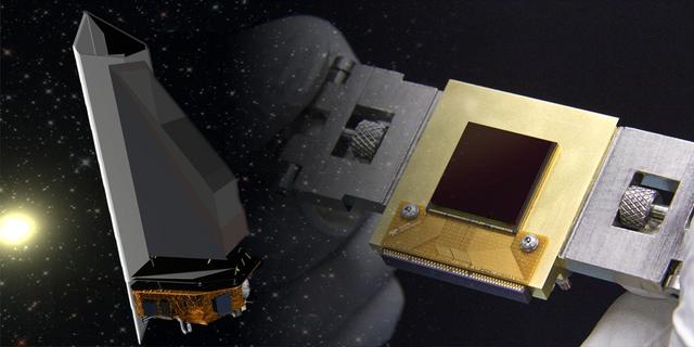 The NEOCam sensor right is the lynchpin for the proposed Near Earth Object Camera, or NEOCam, space mission left.