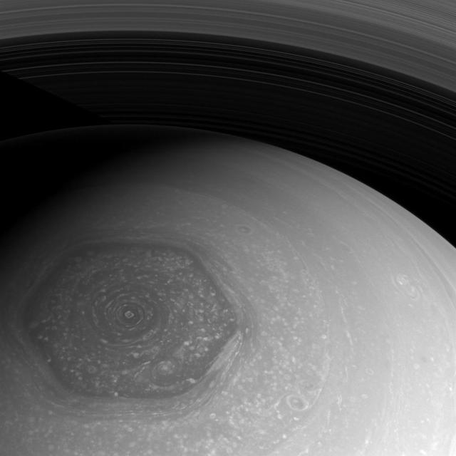 NASA image: Saturn Polar Jet