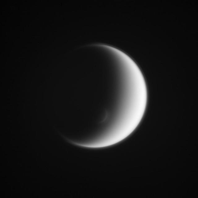 NASA image: Titan Crescents